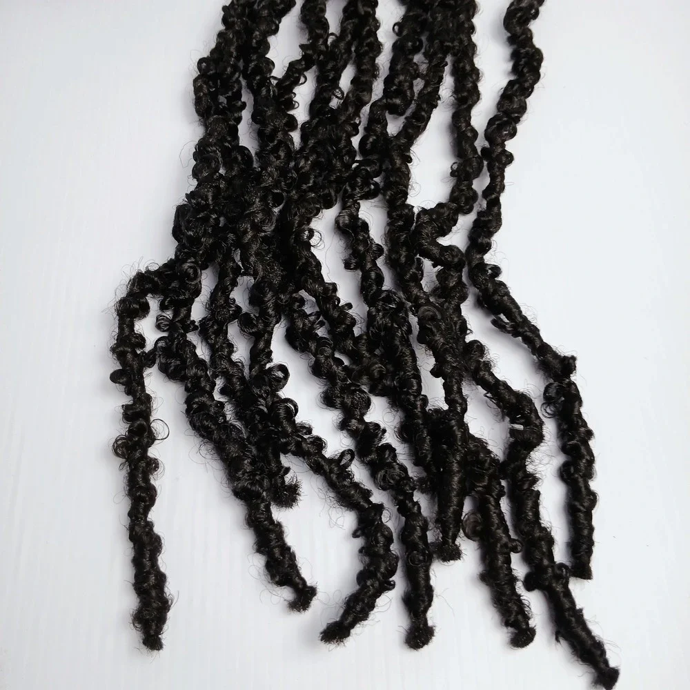 Butterfly Locs 24 Inch 60 Strands Black Crochet Hair Pre-Looped 6 Pack #1B
